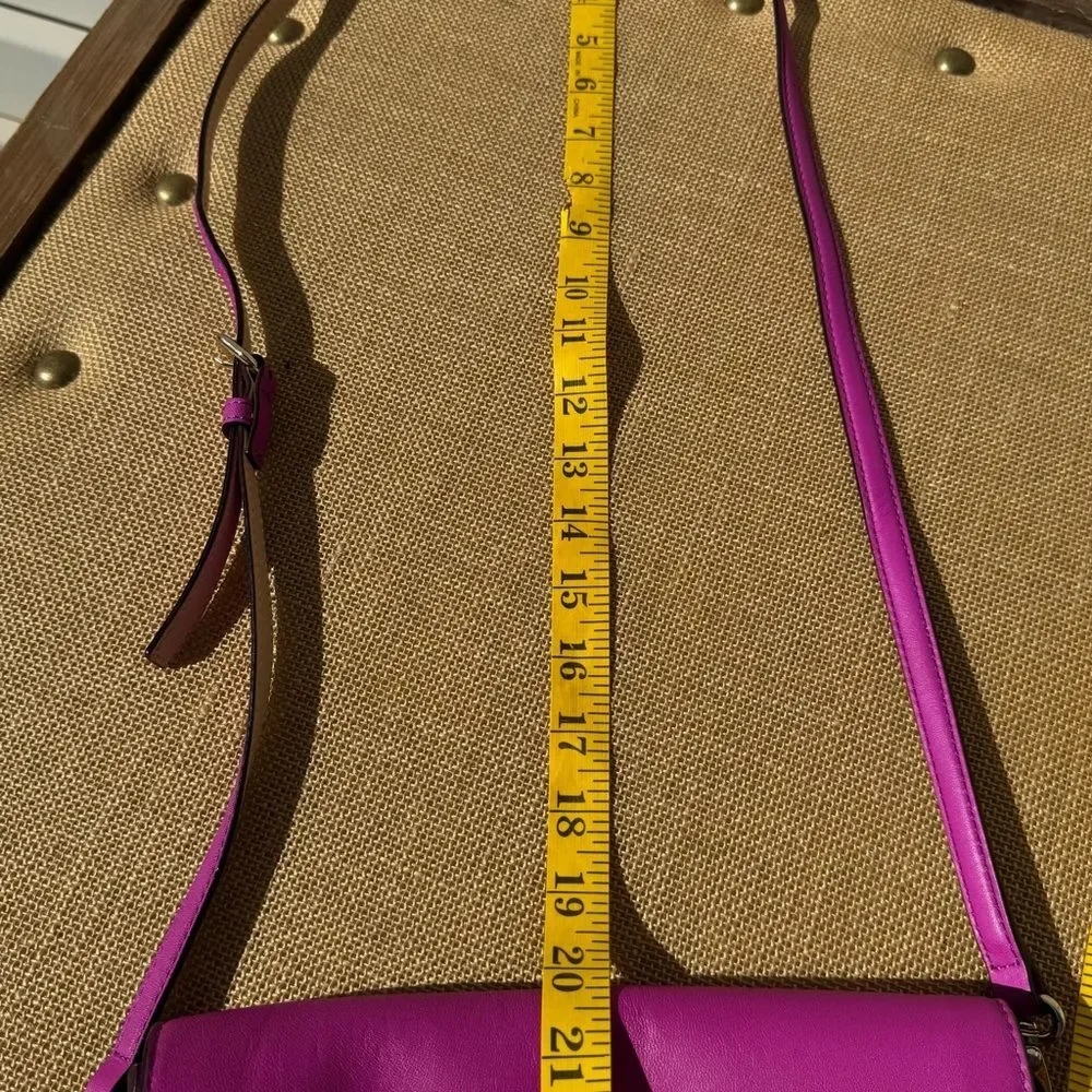 Kate Spade Juliana Hampton Road Pink/Fuchsia Leather WOC Crossbody Clutch